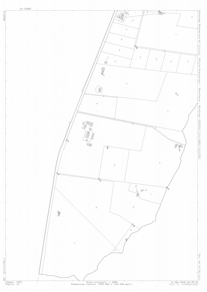 estatto mappa catastale particelle terreni fabbricati