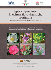 copertina pubblicazione specie spontanee in colture florovivaistiche produttive progetto revflor regione liguria