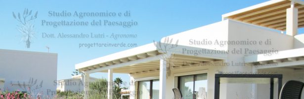 Progettazione e direzione lavori per il giardino di una villa presente all’interno di un complesso di case vacanze sul mare, località San Lorenzo – Noto (Siracusa)