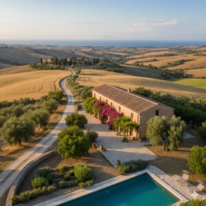 caseggiato campagna Sicilia piscina