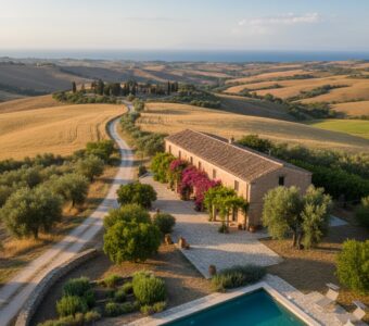 caseggiato campagna Sicilia piscina