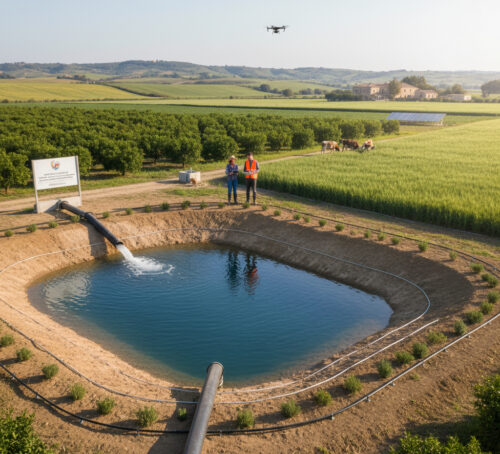 drone laghetto agrumeto